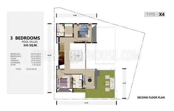 CHE22518: Limited 3 bedroom Pool Villas in Cherngtalay, Phuket. Photo #4