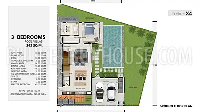CHE22518: Limited 3 bedroom Pool Villas in Cherngtalay, Phuket. Photo #3