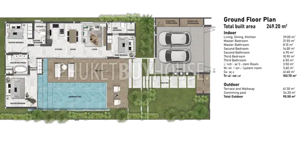 RAW7233: Three Bedroom Private Pool Villa in Rawai. Photo #33
