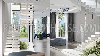 KTH22617: Elegant Hillside Villas with Panoramic Views and Private Staff Quarters in Central Phuket. Photo #7