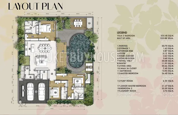 TAL22620: Elegant Thai-Inspired 3BR Pool Villas in Tranquil Green Surroundings. 照片 #3