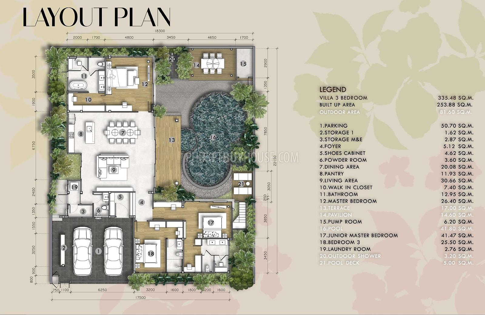 TAL22620: Elegant Thai-Inspired 3BR Pool Villas in Tranquil Green Surroundings. 照片 #3