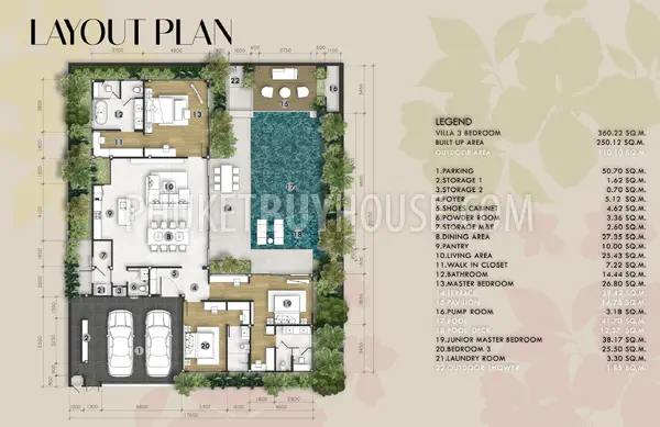 TAL22620: Elegant Thai-Inspired 3BR Pool Villas in Tranquil Green Surroundings. 照片 #10