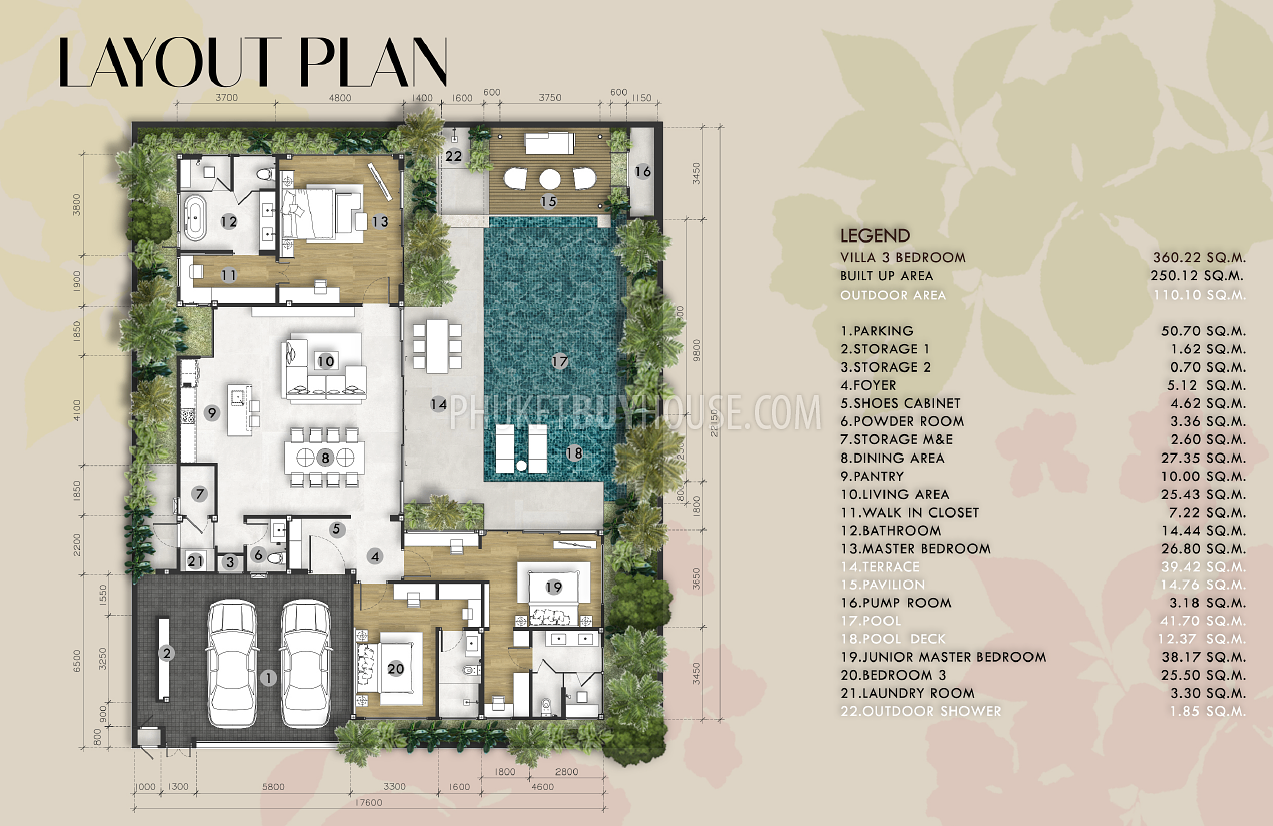 TAL22620: Elegant Thai-Inspired 3BR Pool Villas in Tranquil Green Surroundings. 照片 #10