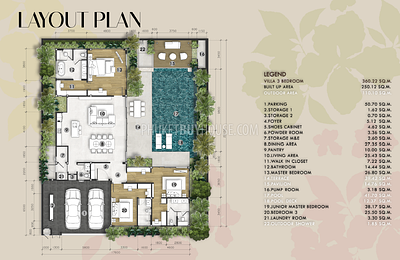 TAL22620: Elegant Thai-Inspired 3BR Pool Villas in Tranquil Green Surroundings. Photo #10