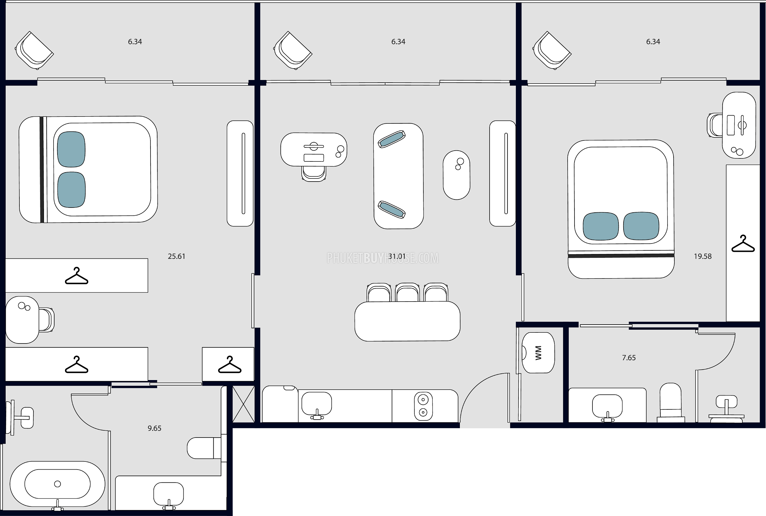 RAW21860: 2 Bedroom Condominium Near Rawai Beach. Photo #3