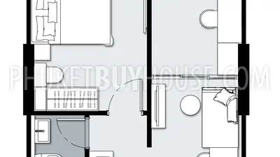 TAL22631: 1-Bedroom Plus Residence with Rooftop Garden and Full Facilities in Central Phuket. 照片 #5