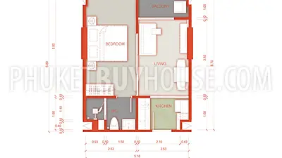 TAL22632: New Stylish 1 Bedroom Apartment in a Modern Condominium in Talang for Sale. 照片 #6