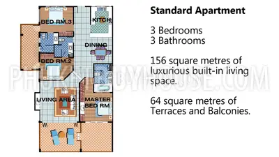 LAY6937: 3 bedroom apartment in Layan beach area. Photo #9