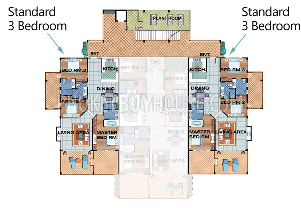 LAY6937: 3 bedroom apartment in Layan beach area. Photo #8