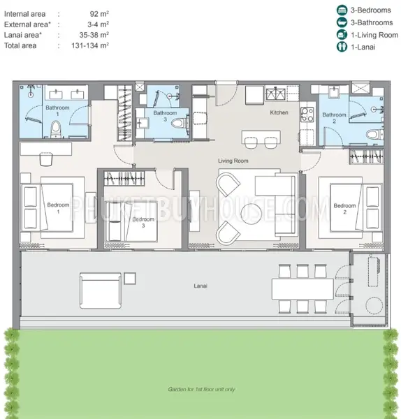 LAG6961: 3 bedroom apartment in Laguna area, Bang Tao. Fotoğraf #25