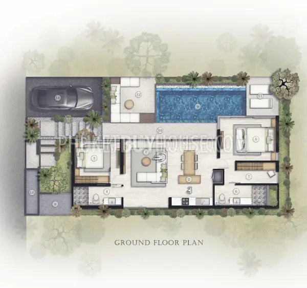 NAT6979: 2 bedroom villa near Nai Thon beach. Photo #8