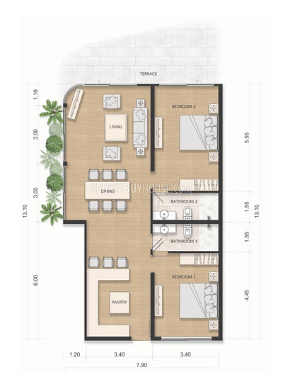 RAW22334: Panoramic Seaview 2-Bedroom Apartments with Best pricing in Phuket . Photo #7