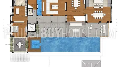 SUR22341: Breathtaking Sea View 5-Bedroom Villa for Sale in Surin Beach, Phuket. Fotoğraf #16