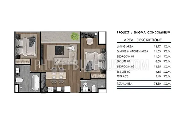 RAW22345: Stylish Coastal Living in Two bedroom Apartment for Sale Near Nai Harn Beach. 照片 #3