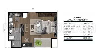 RAW22344: Stylish Coastal Living in Studio for Sale Near Nai Harn Beach. 照片 #3
