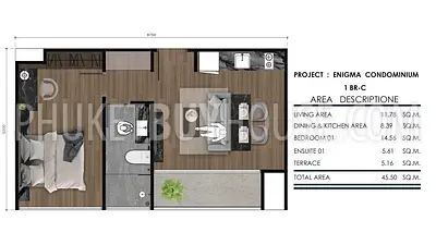 RAW22346: Stylish Coastal Living in One Bedroom Apartment for Sale Near Nai Harn Beach. 照片 #2