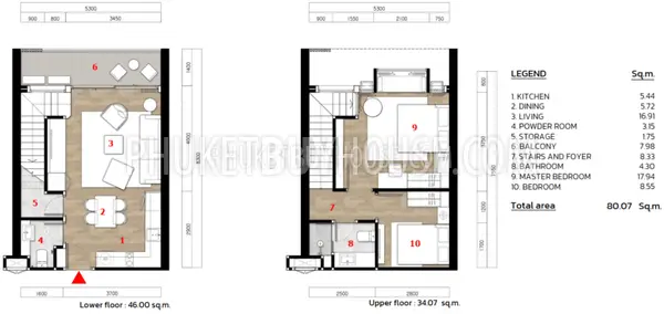 BAN7052: Luxury 2-Bedroom Duplex in Bang Tao. Photo #3