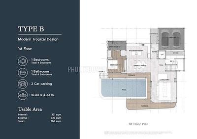 KAR22394: 4-Bedroom Seaview Villa with Modern Tropical Design in Karon. Photo #5