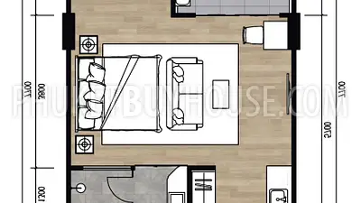 NAT22397: Stylish Studio with Partial Sea View, Just 50 Meters from Nai Thon Beach. Photo #10