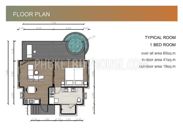 PAT7076: 1-Bedroom Villas Overlooking Patong Bay. Photo #7