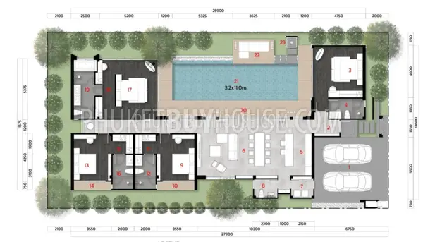 BAN7082: Grand Pool Villa in Bang Tao area. Photo #9