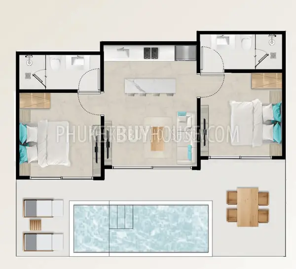BAN7088: Private Pool Villa with 4 bedrooms in Bang Tao area. Photo #3