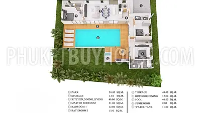 NAT22699: Modern 3 BR Scandinavian Pool Villas Surrounded by Nature in Phuket, Nai Thon. Photo #5