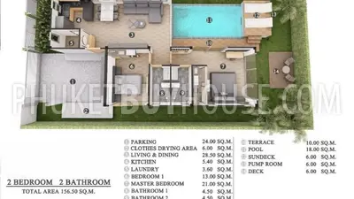 NAT22698: Modern 2 BR Scandinavian Pool Villas Surrounded by Nature in Phuket, Nai Thon. 照片 #2