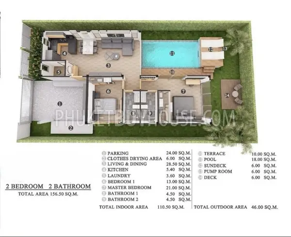 NAT22698: Modern 2 BR Scandinavian Pool Villas Surrounded by Nature in Phuket, Nai Thon. Photo #2