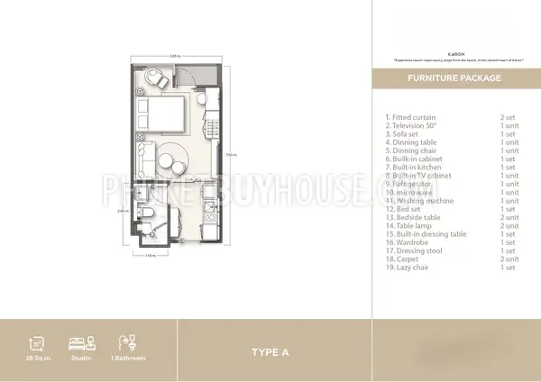 KAR22739: Coastal Living in Studio Just 300 Meters from Karon Beach. Fotoğraf #6