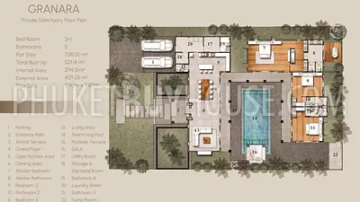 BAN22748: 3 Bedroom Pool Villa Sanctuary with Spacious Plot in Prestigious Bang Tao. Fotoğraf #4