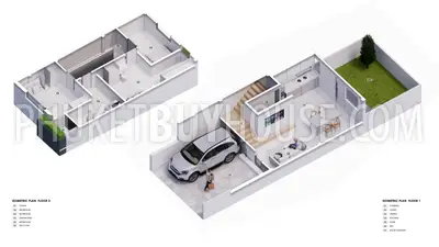 PHU22648: Affordable 3-Bedroom Homes with City and Mountain Views in Central Phuket. Photo #3