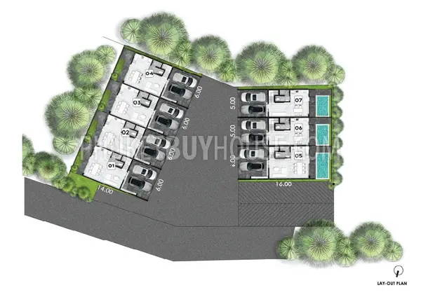 PHU22648: Affordable 3-Bedroom Homes with City and Mountain Views in Central Phuket. Fotoğraf #2