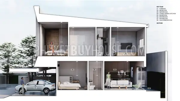PHU22651: Spacious 4-Bedroom Duo Pool Villas with Mountain and Ocean Views in Central Phuket. Fotoğraf #40