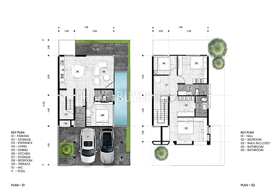 PHU22651: Spacious 4-Bedroom Duo Pool Villas with Mountain and Ocean Views in Central Phuket. 照片 #43