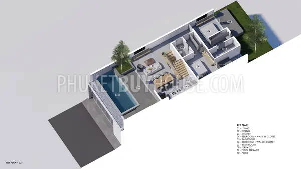 PHU22652: Modern 4-Bedroom Pool Villa with Mountain and Ocean Views, Central Phuket. Fotoğraf #19
