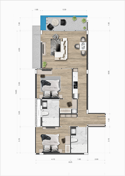 PAT22105: Limited Addition of Unique 2 Bedroom Apartment in Patong . 照片 #14