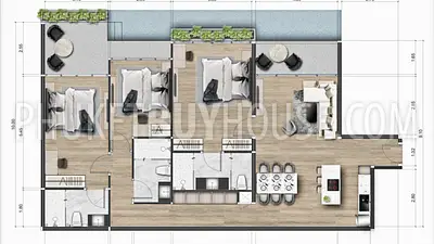 PAT22106: Limited Addition of Unique 3 Bedroom Apartment in Patong. Fotoğraf #13