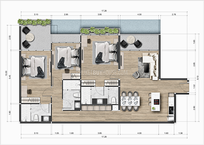 PAT22106: Limited Addition of Unique 3 Bedroom Apartment in Patong . Photo #13