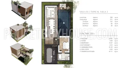 CHE22656: Spacious 3 Bedroom Pool Villa with Rooftop Jacuzzi and Private Man Caves in Serene Cherngtalay. Photo #10