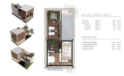 CHE22656: Spacious 3 Bedroom Pool Villa with Rooftop Jacuzzi and Private Man Caves in Serene Cherngtalay. Photo #12