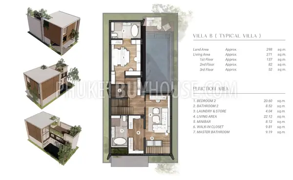 CHE22656: Spacious 3 Bedroom Pool Villa with Rooftop Jacuzzi and Private Man Caves in Serene Cherngtalay. Photo #11