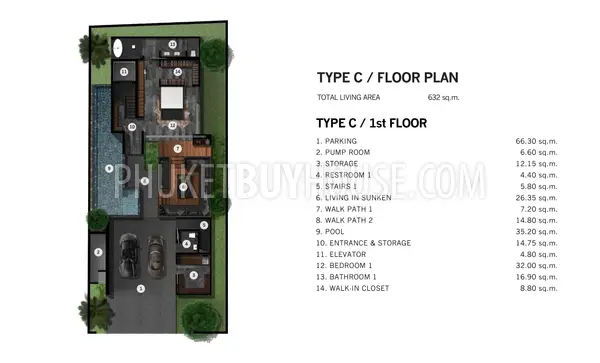 CHE22658: Spacious Modern 4 bedroom Pool Villas with Sky Lounges and Private Elevators. Photo #5