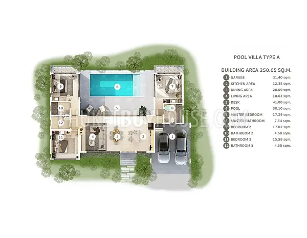 TAL22670: Private Pool 3 Bedroom Villas in Tranquil Green Surroundings, Just Minutes from Beaches and Airport . 照片 #4