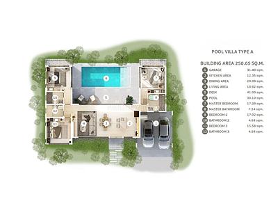 TAL22670: Private Pool 3 Bedroom Villas in Tranquil Green Surroundings, Just Minutes from Beaches and Airport . Photo #4