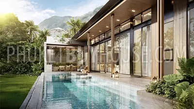 CHE22674: Nature-Embraced Modern Pool 4 Bedroom Villa with Prime Amenities Minutes from Bang Tao Beach. Fotoğraf #5