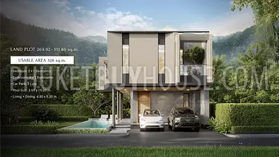 CHE22673: Nature-Embraced Modern Pool 3 Bedroom Villa with Prime Amenities Minutes from Bang Tao Beach. Fotoğraf #2