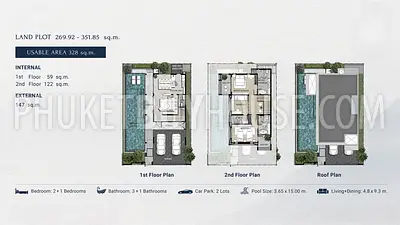 CHE22673: Nature-Embraced Modern Pool 3 Bedroom Villa with Prime Amenities Minutes from Bang Tao Beach. Fotoğraf #4