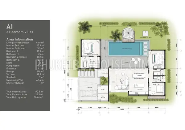 BAN22678: Fully Furnished 3-Bedroom Smart Pool Villa Ready to Move In near Bang Tao Beach. Fotoğraf #5